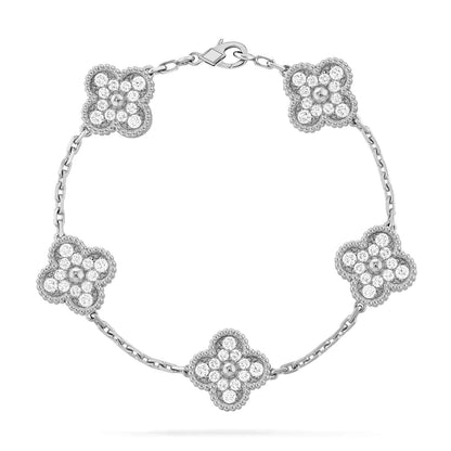 [⭐Lioran] CLOVER 5 MOTIF FULL DIAMOND BRACELET COLLECTION