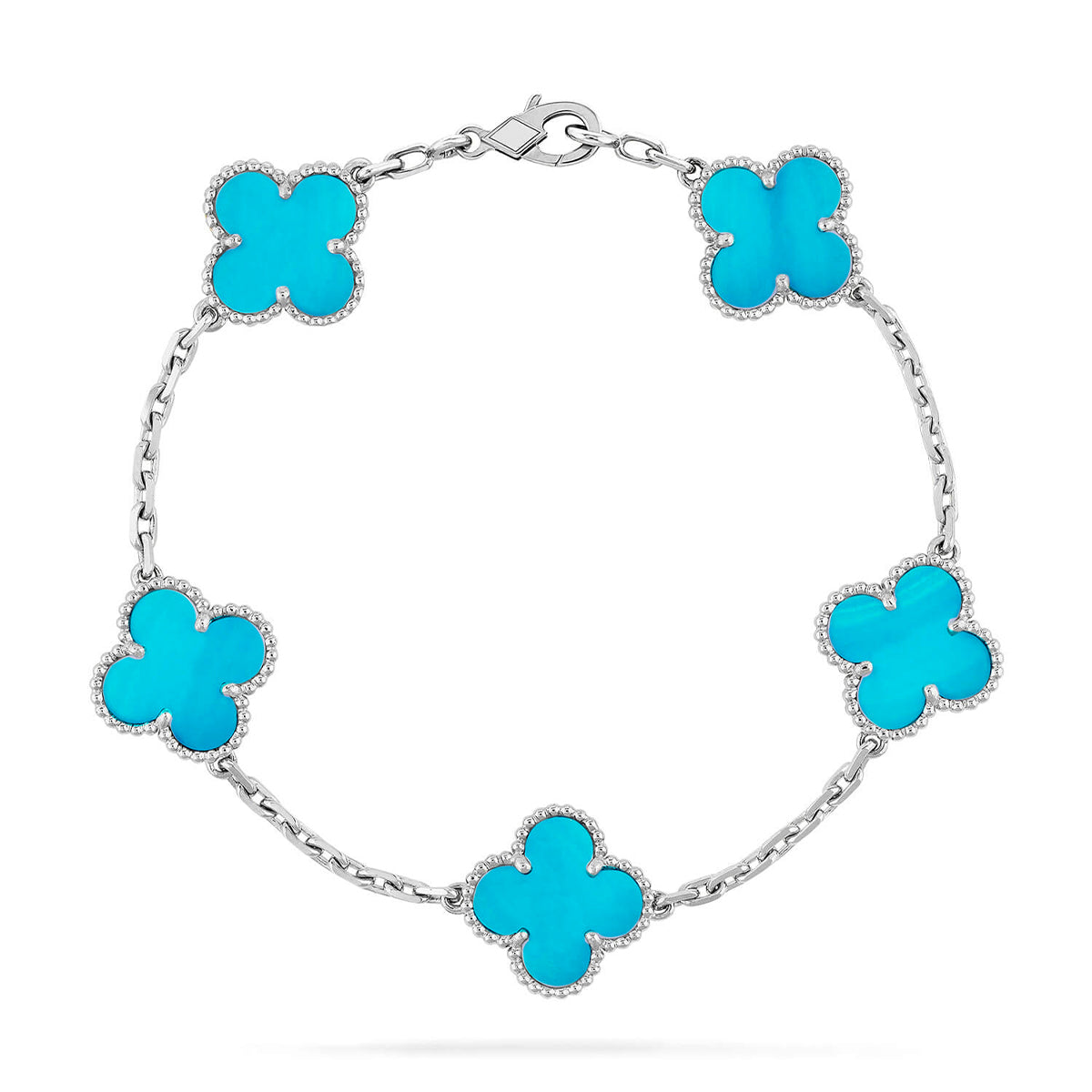 [⭐Lioran] CLOVER 5 MOTIF TURQUOISE BRACELET COLLECTION