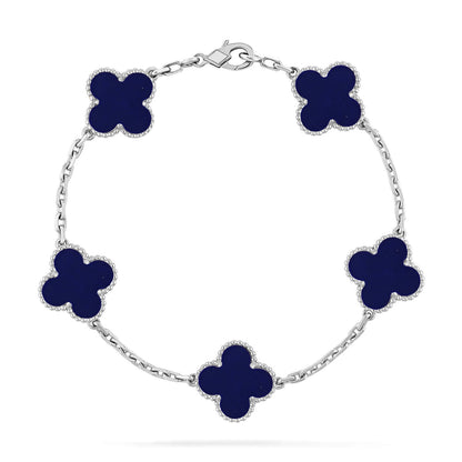 [⭐Lioran]CLOVER 5 MOTIF LAPIS LAZULI BRACELET COLLECTION