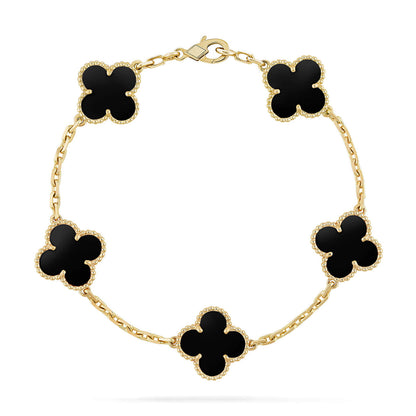 [⭐Lioran] CLOVER 5 MOTIF ONYXS BRACELET COLLECTION