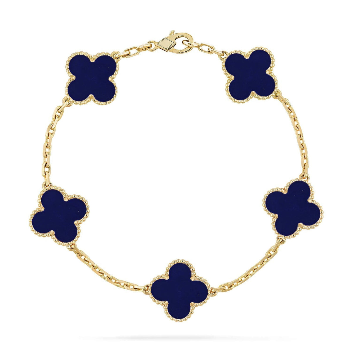 [⭐Lioran]CLOVER 5 MOTIF LAPIS LAZULI BRACELET COLLECTION
