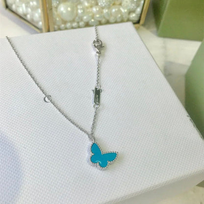 [⭐Lioran]BUTTERFLY TURQUOISE BUTTERFLY BRACELET SILVER