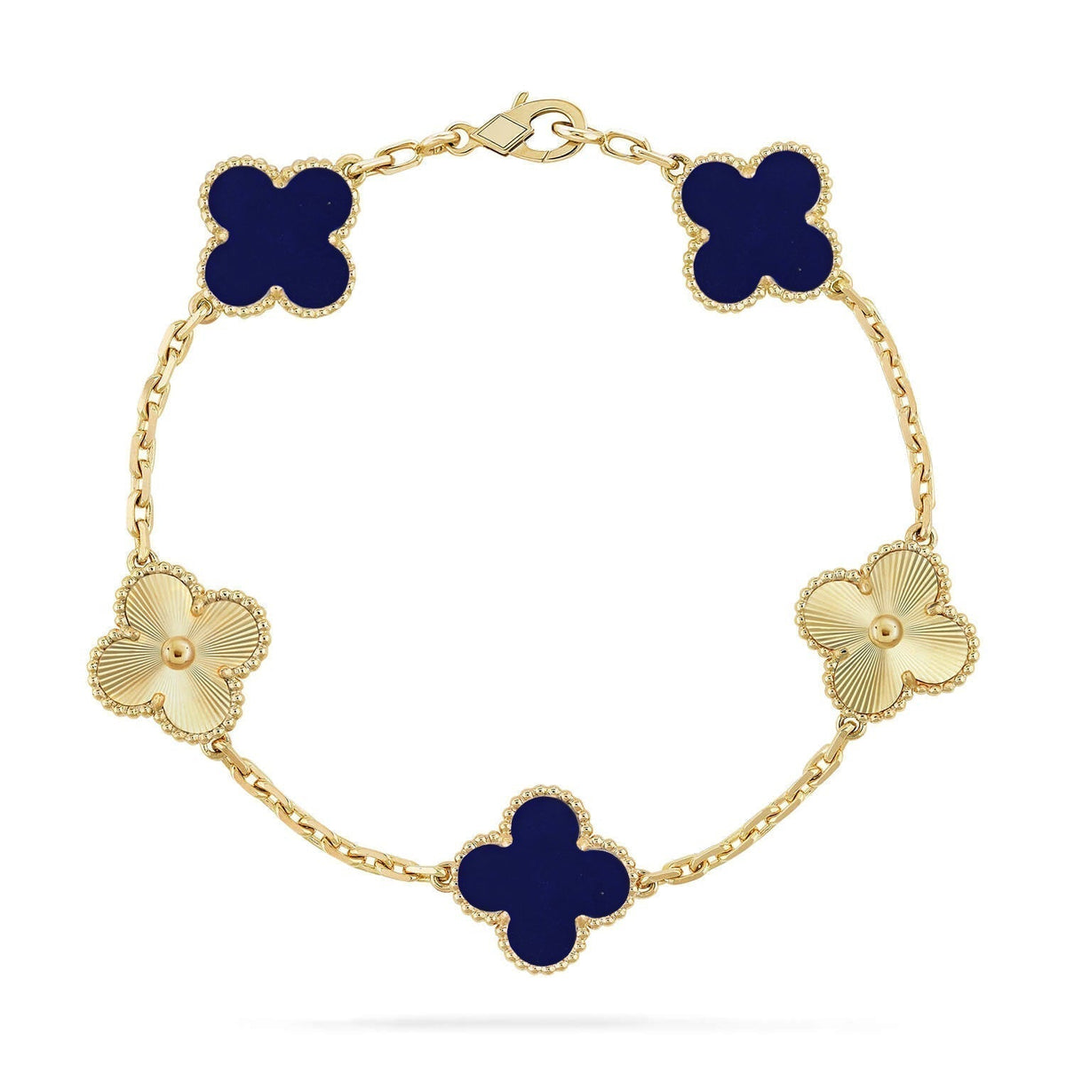 [⭐Lioran]CLOVER 5 MOTIF LAPIS LAZULI BRACELET COLLECTION