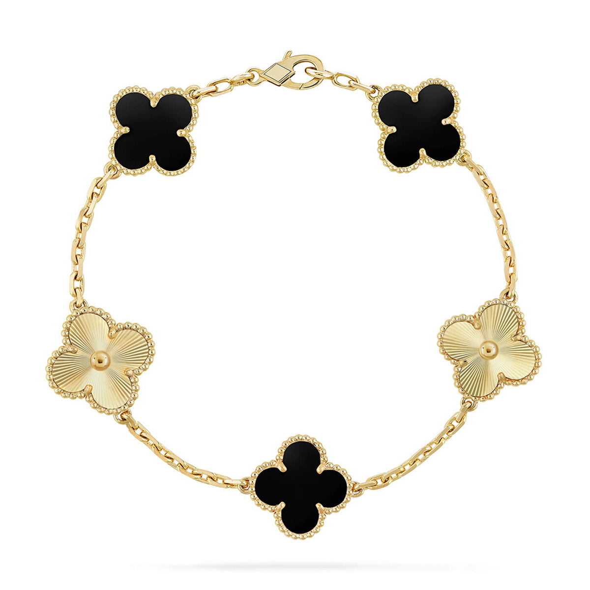 [⭐Lioran] CLOVER 5 MOTIF ONYXS BRACELET COLLECTION