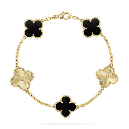 [⭐Lioran] CLOVER 5 MOTIF ONYXS BRACELET COLLECTION