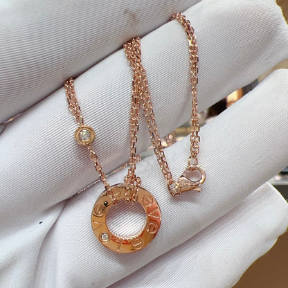 [⭐Lioran]LOVE NECKLACE 16MM 2 DIAMONDS