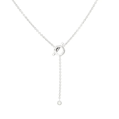 [⭐Lioran]FINESSE SILVER DIAMOND NECKLACE