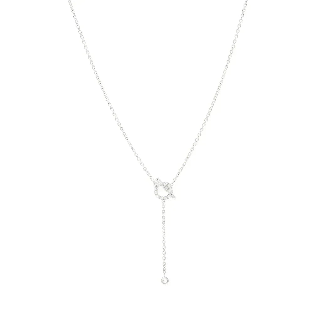 [⭐Lioran]FINESSE SILVER DIAMOND NECKLACE