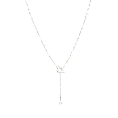 [⭐Lioran]FINESSE SILVER DIAMOND NECKLACE