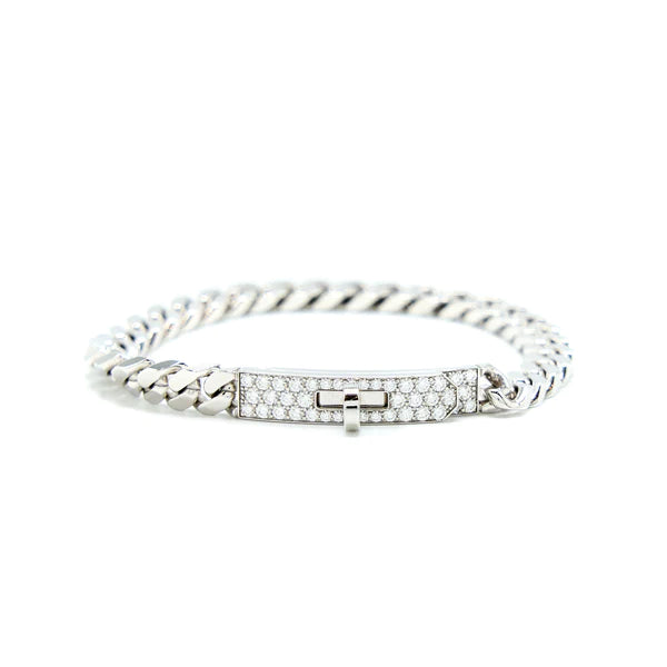 [⭐Lioran]KELLY CHAIN SILVER DIAMOND BRACELET