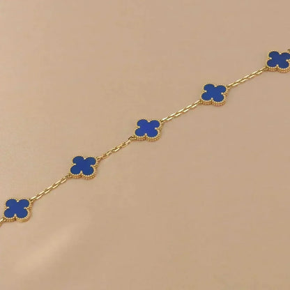 [⭐Lioran] CLOVER 5 MOTIF BLUE AGATE BRACELET COLLECTION