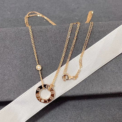 [⭐Lioran]LOVE NECKLACE 16MM 2 DIAMONDS