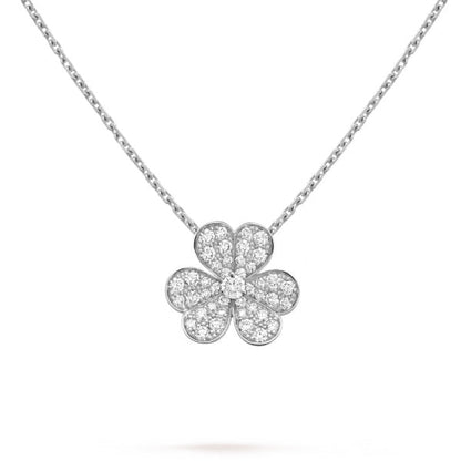 [⭐Lioran]CLOVER DIAMOND NECKLACE SILVER