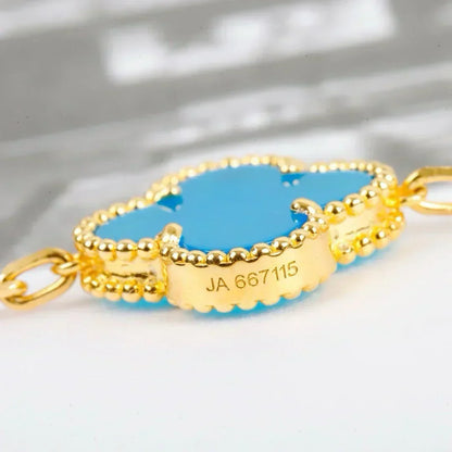 [⭐Lioran] CLOVER 5 MOTIF TURQUOISE BRACELET COLLECTION