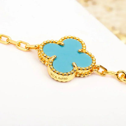 [⭐Lioran] CLOVER 5 MOTIF TURQUOISE BRACELET COLLECTION