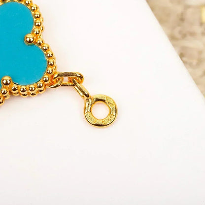 [⭐Lioran] CLOVER 5 MOTIF TURQUOISE BRACELET COLLECTION