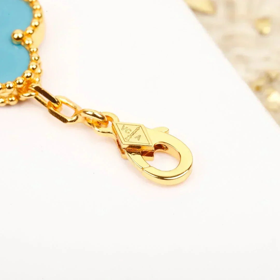 [⭐Lioran] CLOVER 5 MOTIF TURQUOISE BRACELET COLLECTION