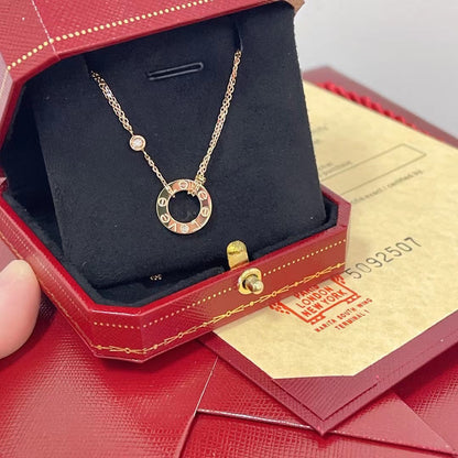 [⭐Lioran]LOVE NECKLACE 16MM 2 DIAMONDS