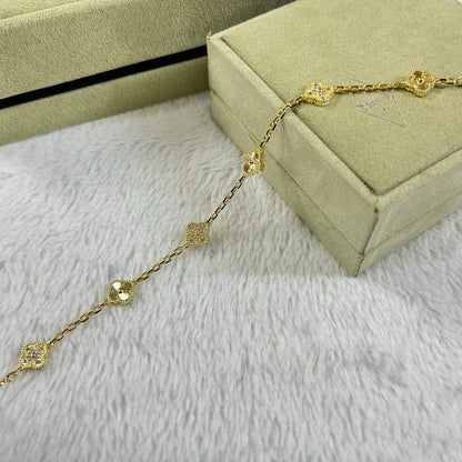 [⭐Lioran]CLOVER 6 MOTIF DIAMOND LASER BRACELET