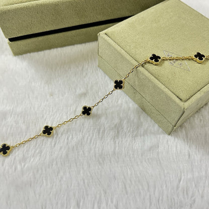 [⭐Lioran]CLOVER 6 MOTIF  ONYXS BRACELET