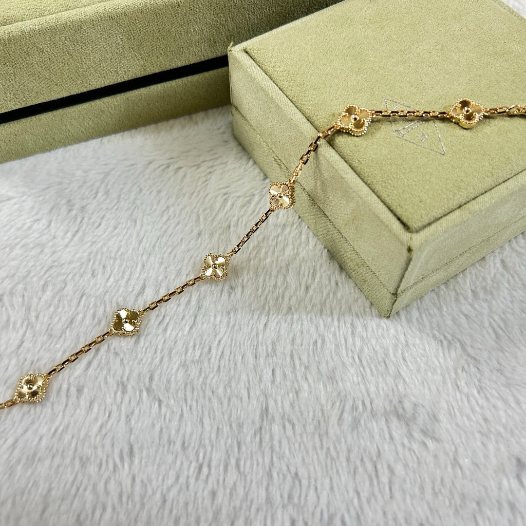 [⭐Lioran]CLOVER 6 MOTIF DIAMOND BRACELET