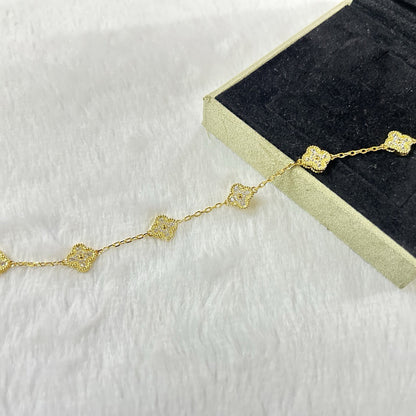 [⭐Lioran]CLOVER 6 MOTIF DIAMOND BRACELET