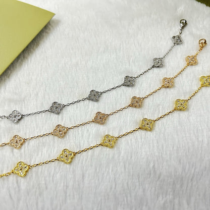 [⭐Lioran]CLOVER 6 MOTIF DIAMOND BRACELET