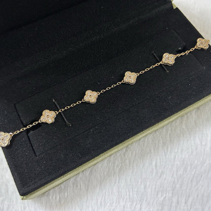 [⭐Lioran]CLOVER 6 MOTIF DIAMOND BRACELET