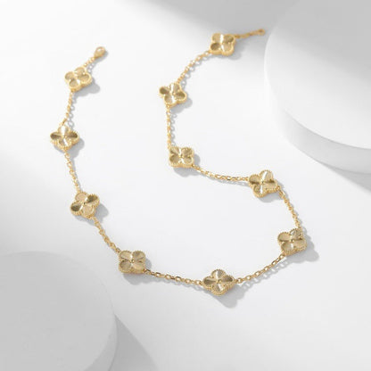 [⭐Lioran]CLOVER 10 MOTIFS LASER NECKLACE