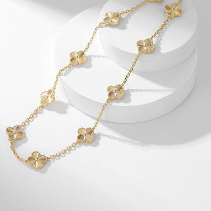[⭐Lioran]CLOVER 10 MOTIFS LASER NECKLACE