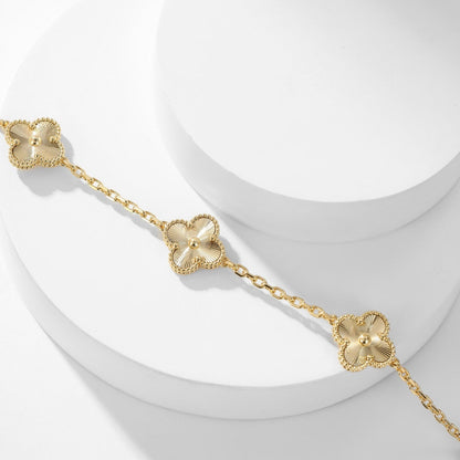 [⭐Lioran]CLOVER 10 MOTIFS LASER NECKLACE