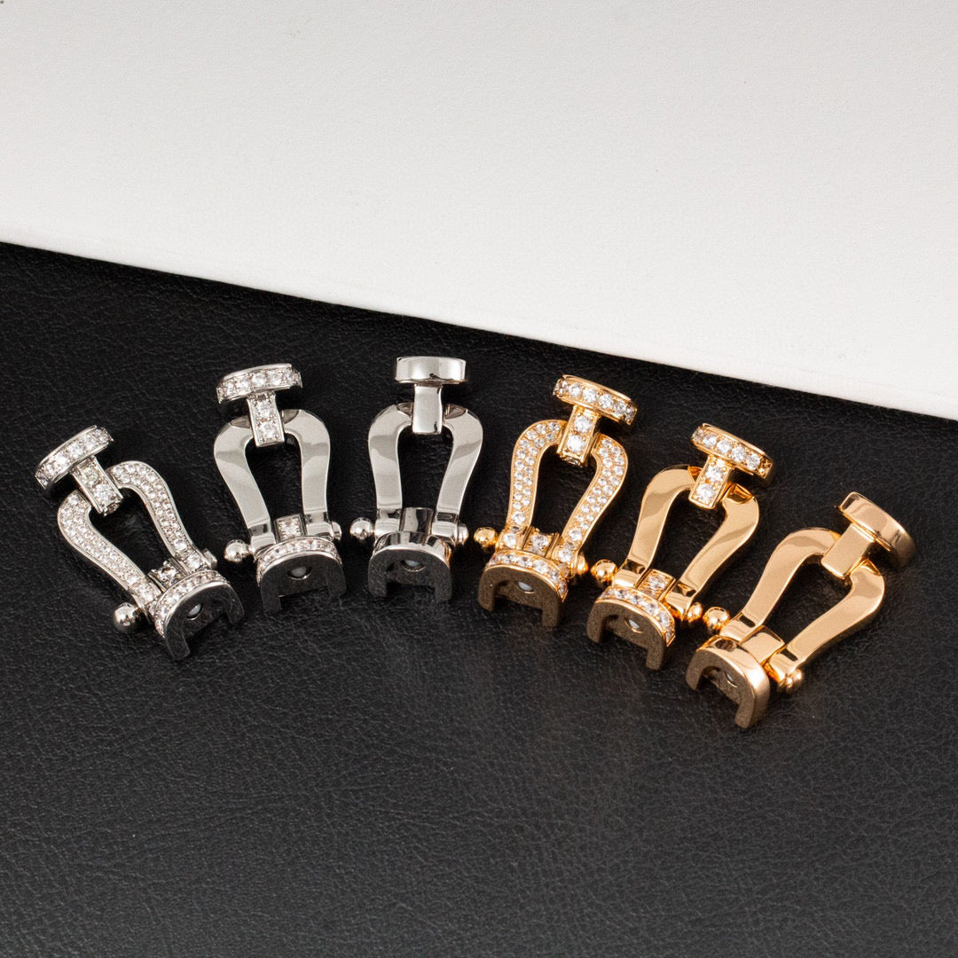 [⭐Lioran]FORCE LARGE HORSESHOE HALF DIAMOND BRACELET ROSE GOLD