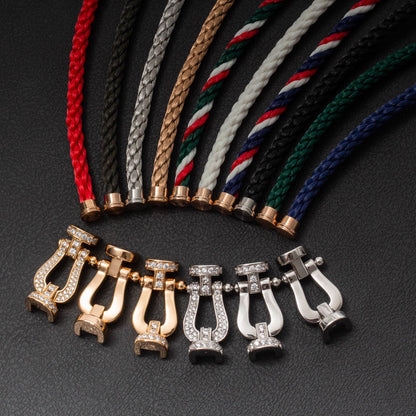 [⭐Lioran]FORCE LARGE HORSESHOE FULL DIAMOND BRACELET ROSE GOLD