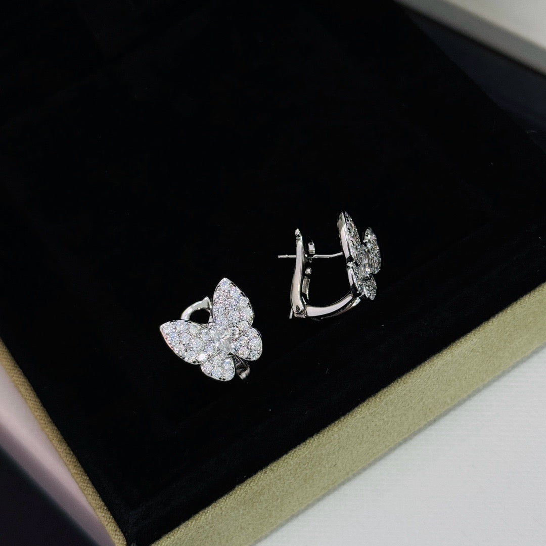 [⭐Lioran]BUTTERFLY ALL DIAMOND EARRINGS