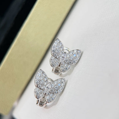 [⭐Lioran]BUTTERFLY ALL DIAMOND EARRINGS