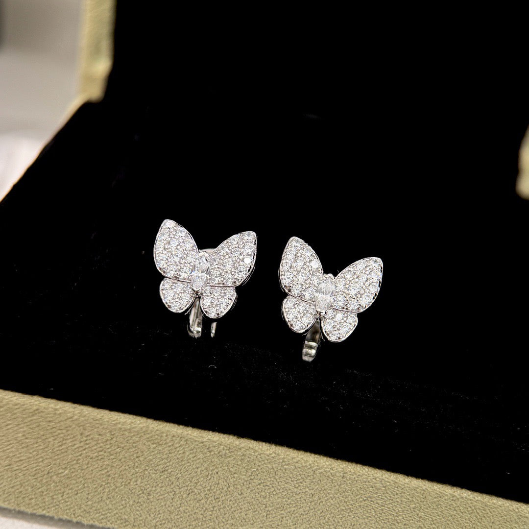 [⭐Lioran]BUTTERFLY ALL DIAMOND EARRINGS
