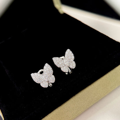[⭐Lioran]BUTTERFLY ALL DIAMOND EARRINGS