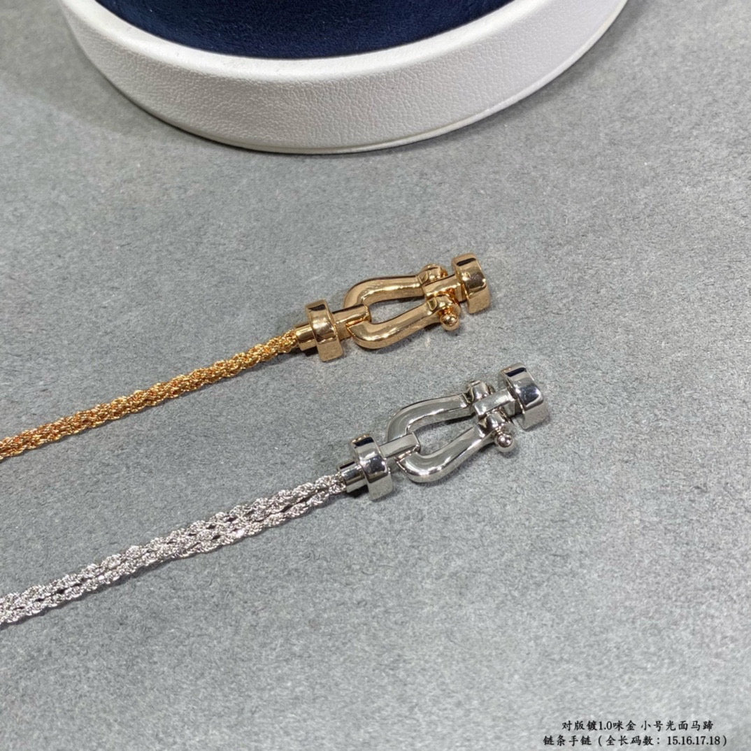 [⭐Lioran]FORCE SMALL HORSESHOE  DIAMOND CHAIN ROPE BRACELET