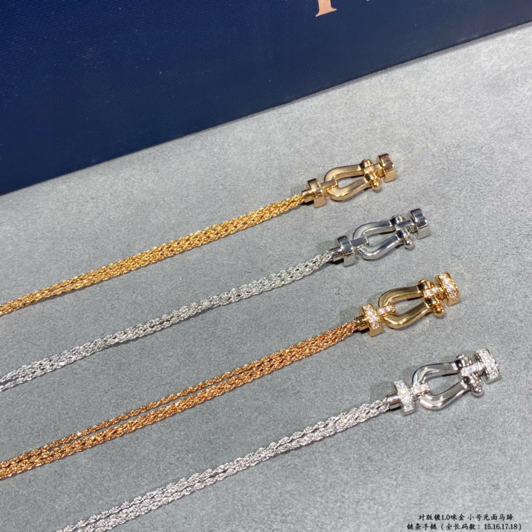 [⭐Lioran]FORCE SMALL HORSESHOE  DIAMOND CHAIN ROPE BRACELET