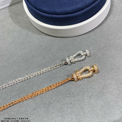 [⭐Lioran]FORCE SMALL HORSESHOE  DIAMOND CHAIN ROPE BRACELET