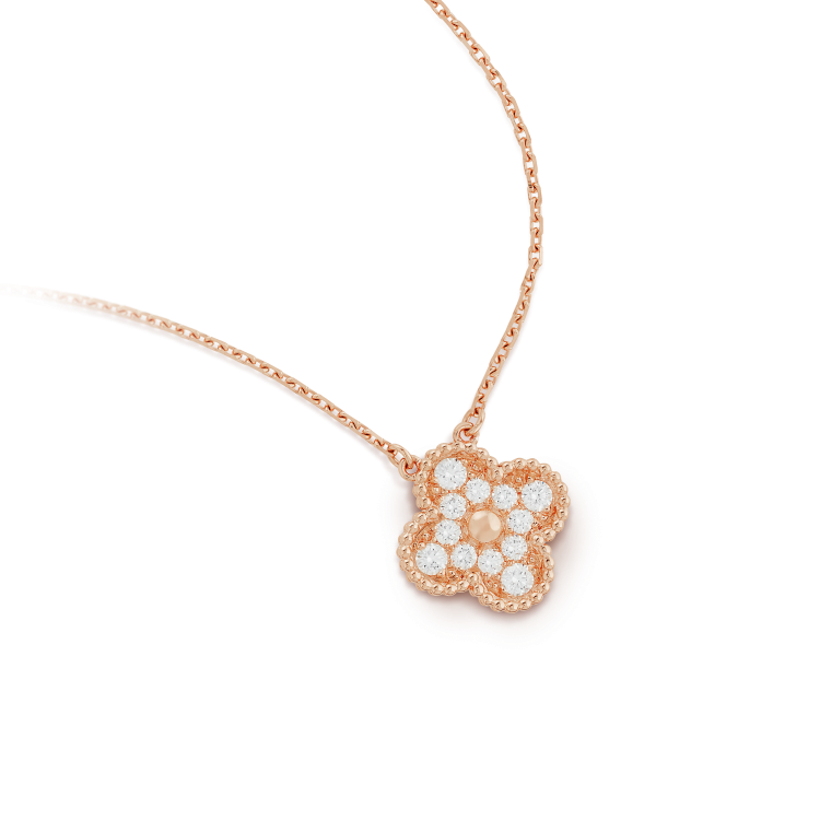 [⭐Lioran]CLOVER 15MM DIAMOND SINGLE FLOWER NECKLACE