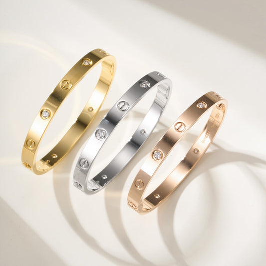 [⭐Lioran]LOVE BRACELET 6.1MM 4 DIAMONDS