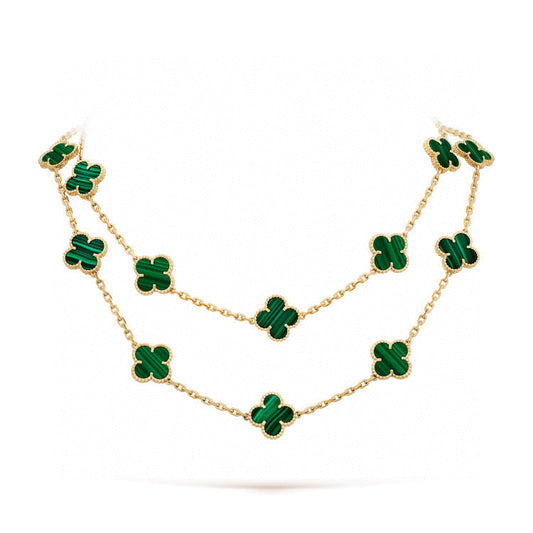 [⭐Lioran]CLOVER 20 MOTIFS MALACHITE GOLD