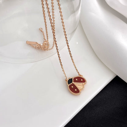 [⭐Lioran]LUCKY  CARNELIANS LADYBUG NECKLACE