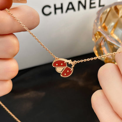 [⭐Lioran]LUCKY  CARNELIANS LADYBUG NECKLACE