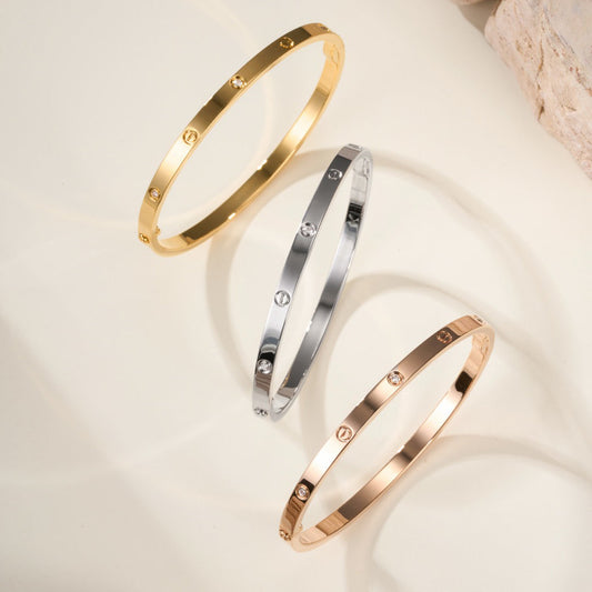 [⭐Lioran]LOVE BRACELET 3.65MM 6 DIAMONDS