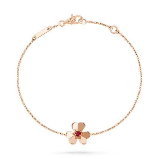 [⭐Lioran]FRIVOLE GOLD FLOWER PINK MALACHITE BRACELET