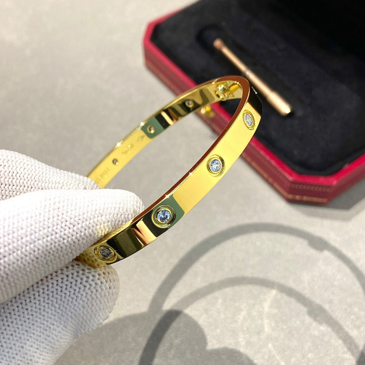 [⭐Lioran]LOVE BRACELET 6.1MM 10 DIAMONDS