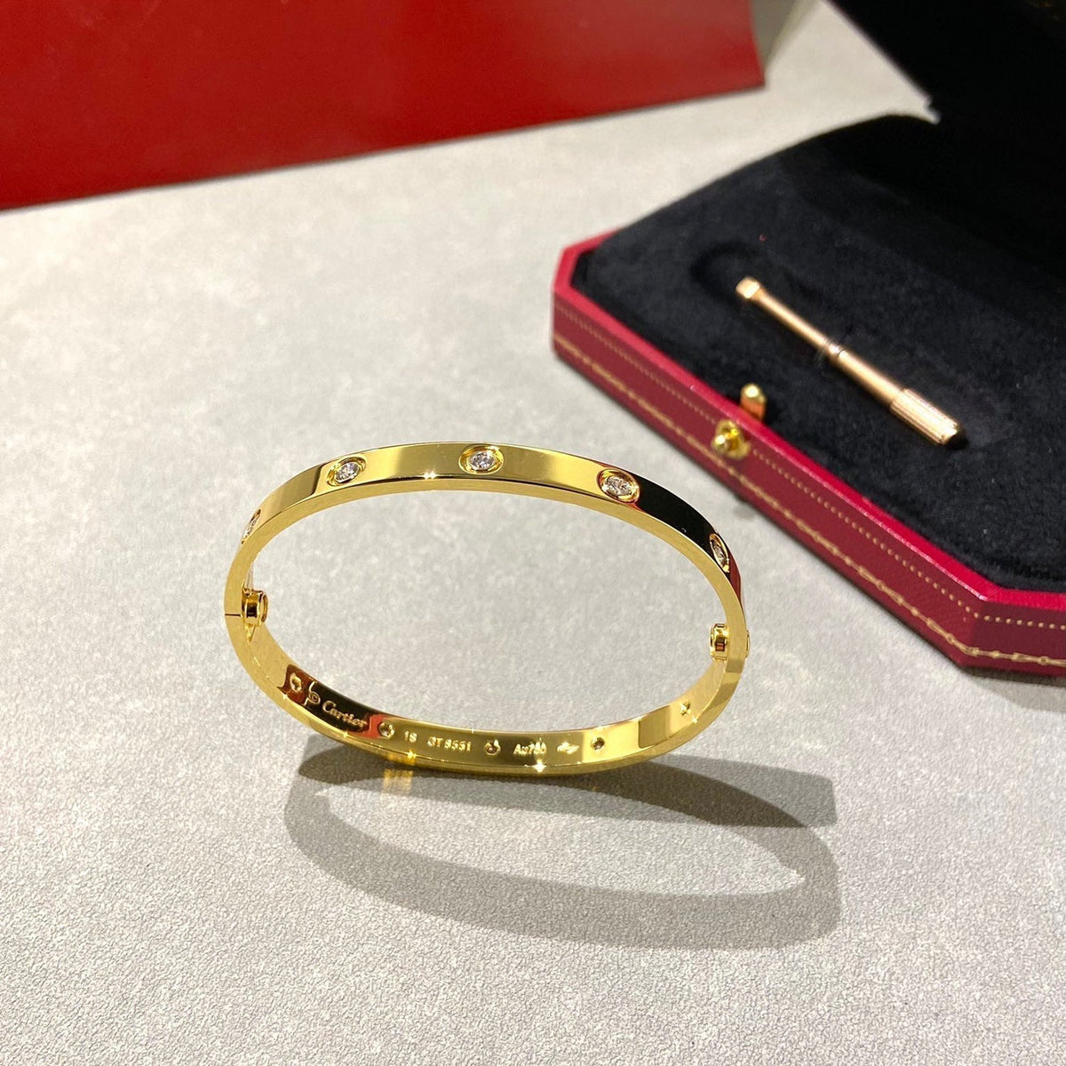 [⭐Lioran]LOVE BRACELET 6.1MM 10 DIAMONDS