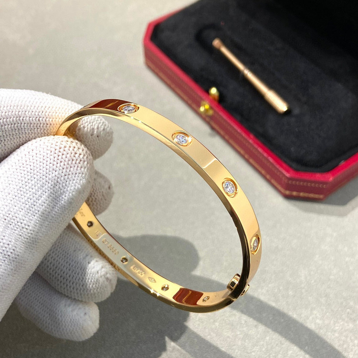[⭐Lioran]LOVE BRACELET 6.1MM 10 DIAMONDS